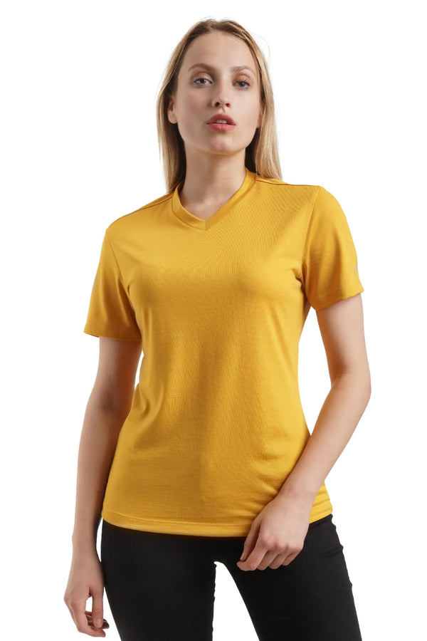 Camiseta Merino de mujer 180 Gold | Cuello en V