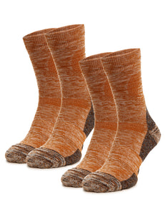 Merino Wool Hiking Socks - (Pack of 2) Caramel