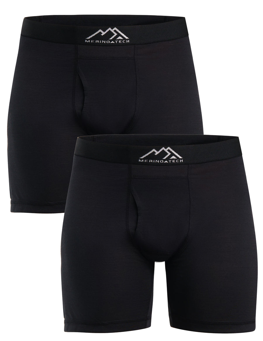 Men's Merino Boxers 190 Black, 2 pack — view 3