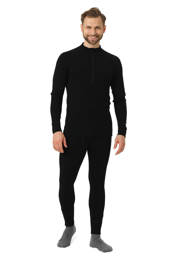 Men's Merino Thermal Set Zip 250 Black