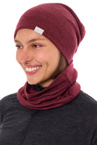 Adult Beanie Burgundy + Gaiter — view 4
