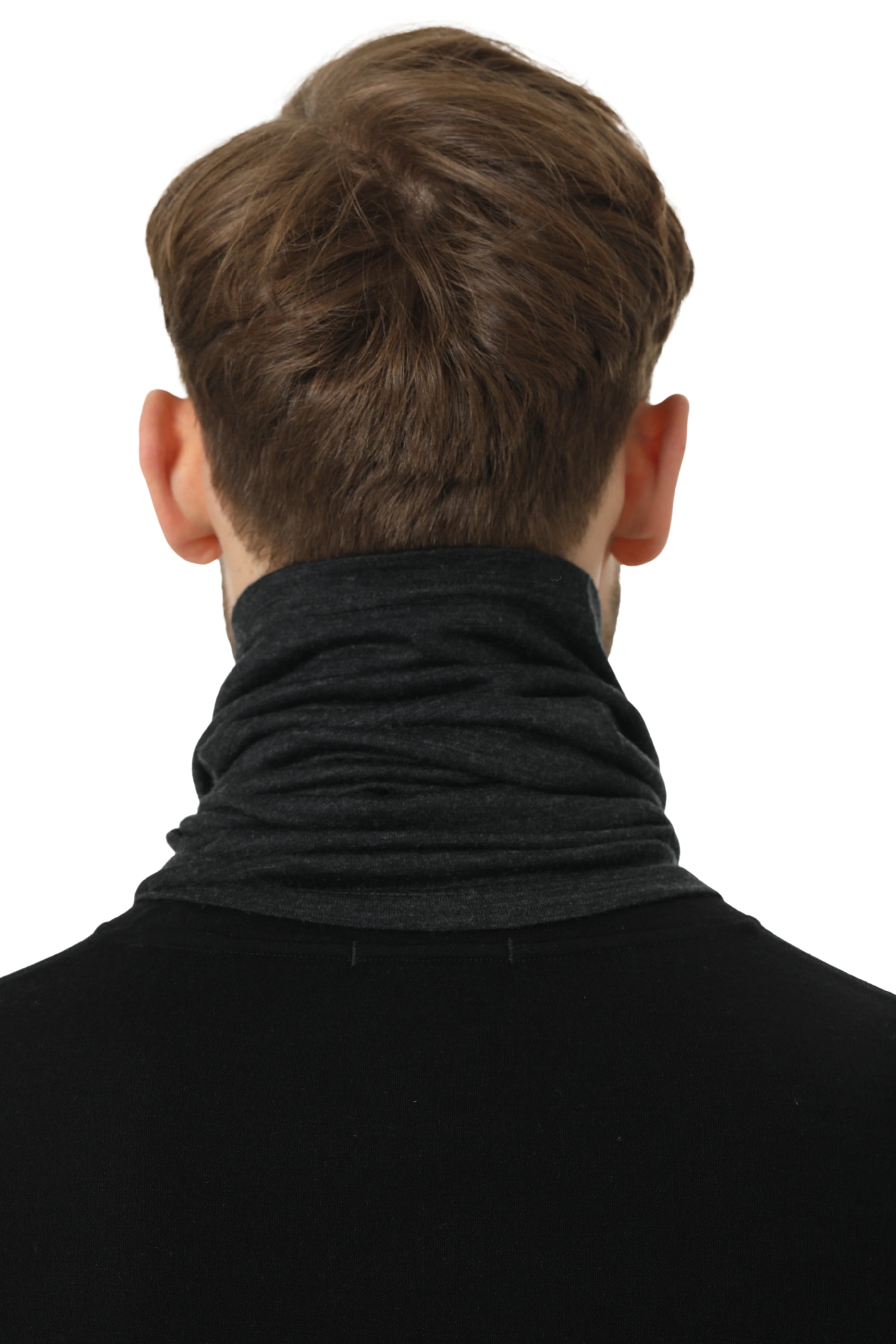 Merino Neck Gaiter 165 Charcoal — view 6