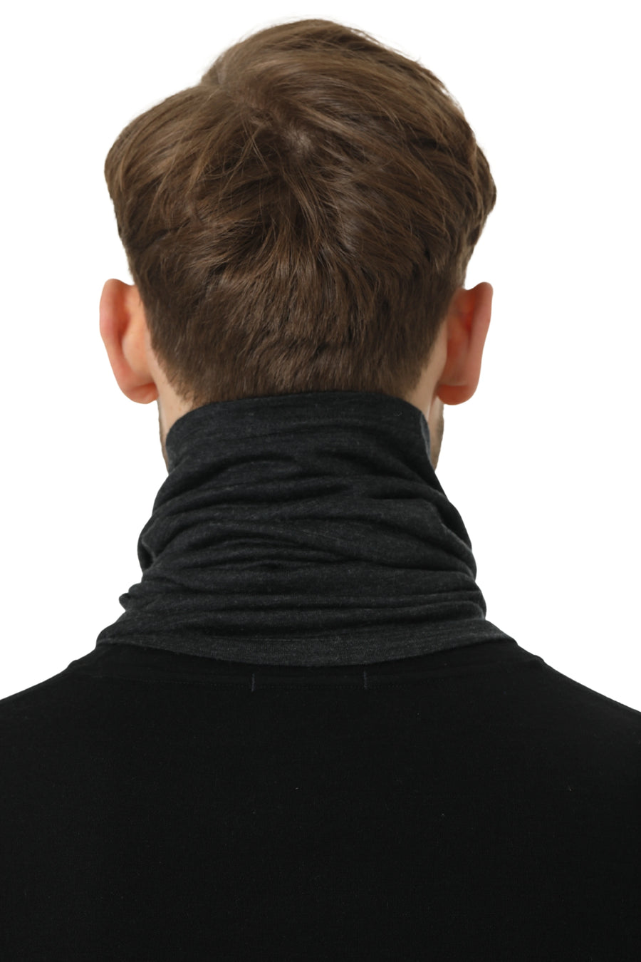 Merino Neck Gaiter 165 Charcoal — view 6