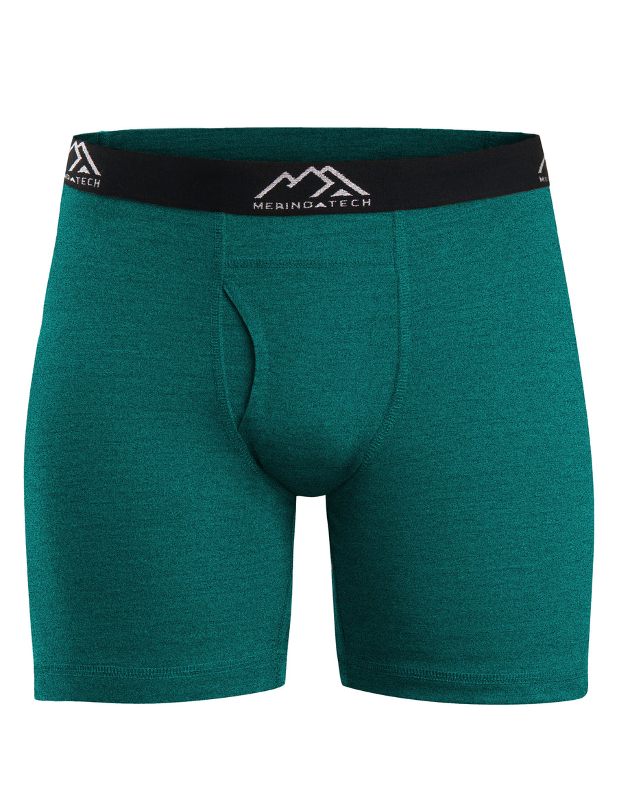 Men's Merino Boxers 190 Brief Forest Green, 1 pack — view 3