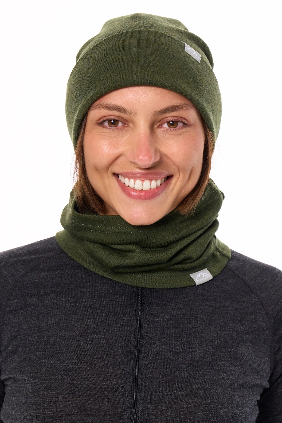 Adult Beanie Army Green + Gaiter