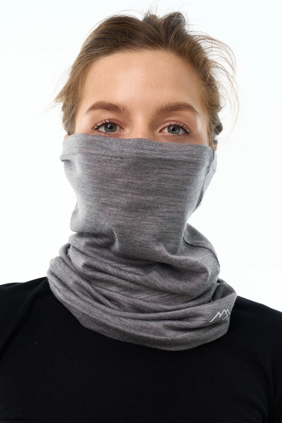 Merino Neck Gaiter 165 Grey Melange — view 4