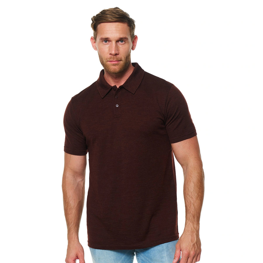 Men's Merino Polo 180 Bordo