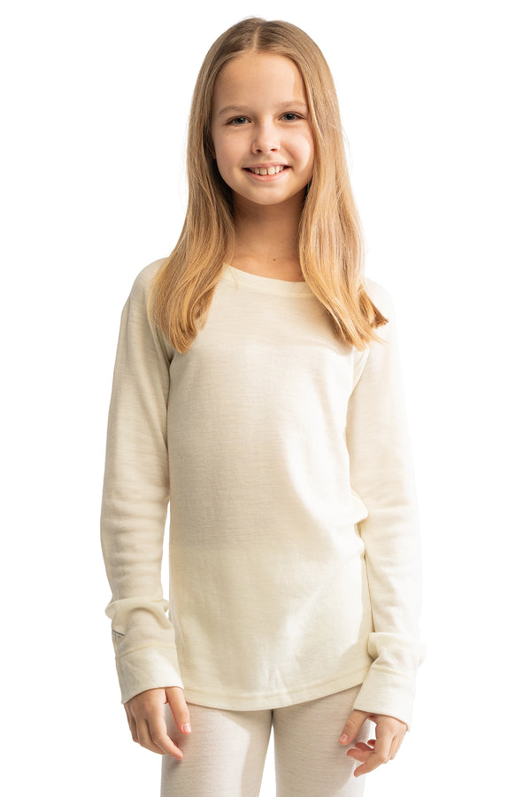 Kids' Merino Wool Long Sleeve 250 Natural Merinos