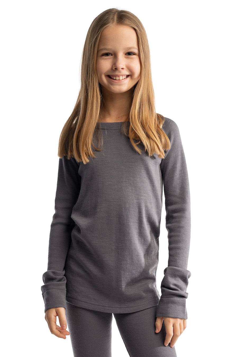 Kids' Merino Wool Long Sleeve 250 Perfect Gray