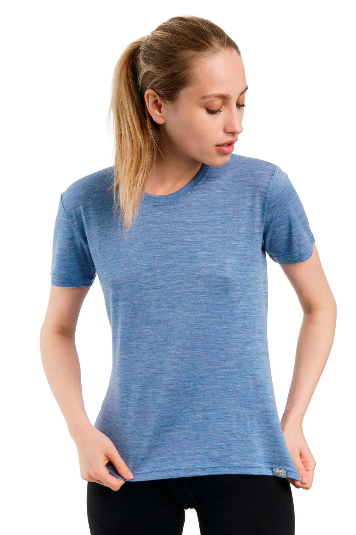 Ultimate Comfort: Women's 100% Merino Wool Deep Blue T-Shirts for Every ...