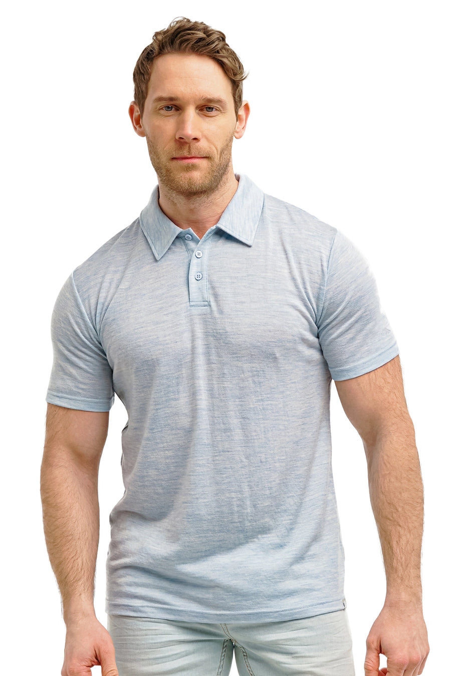 Men's Merino Polo 180 Arctic Ice