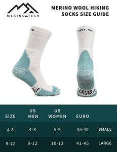 Merino Wool Hiking Socks - (Pack of 2) Grey Agate