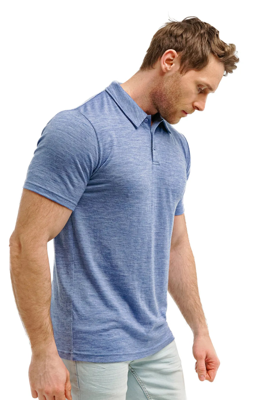 Men's Merino Polo 180 Deep Blue — view 3