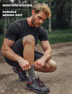 Merino Wool Hiking Socks - (Pack of 2) Grey Agate