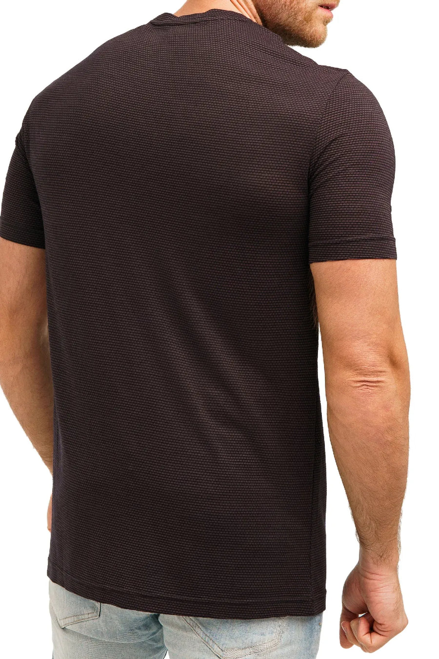 Men's Merino Sport T-shirt Grey Black Weaved — view 2