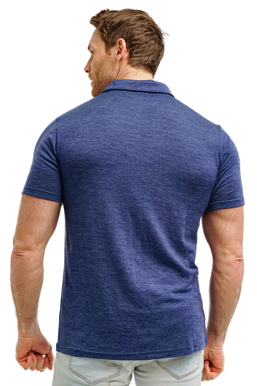 Men's Merino Polo 180 Windsor Blue — view 2