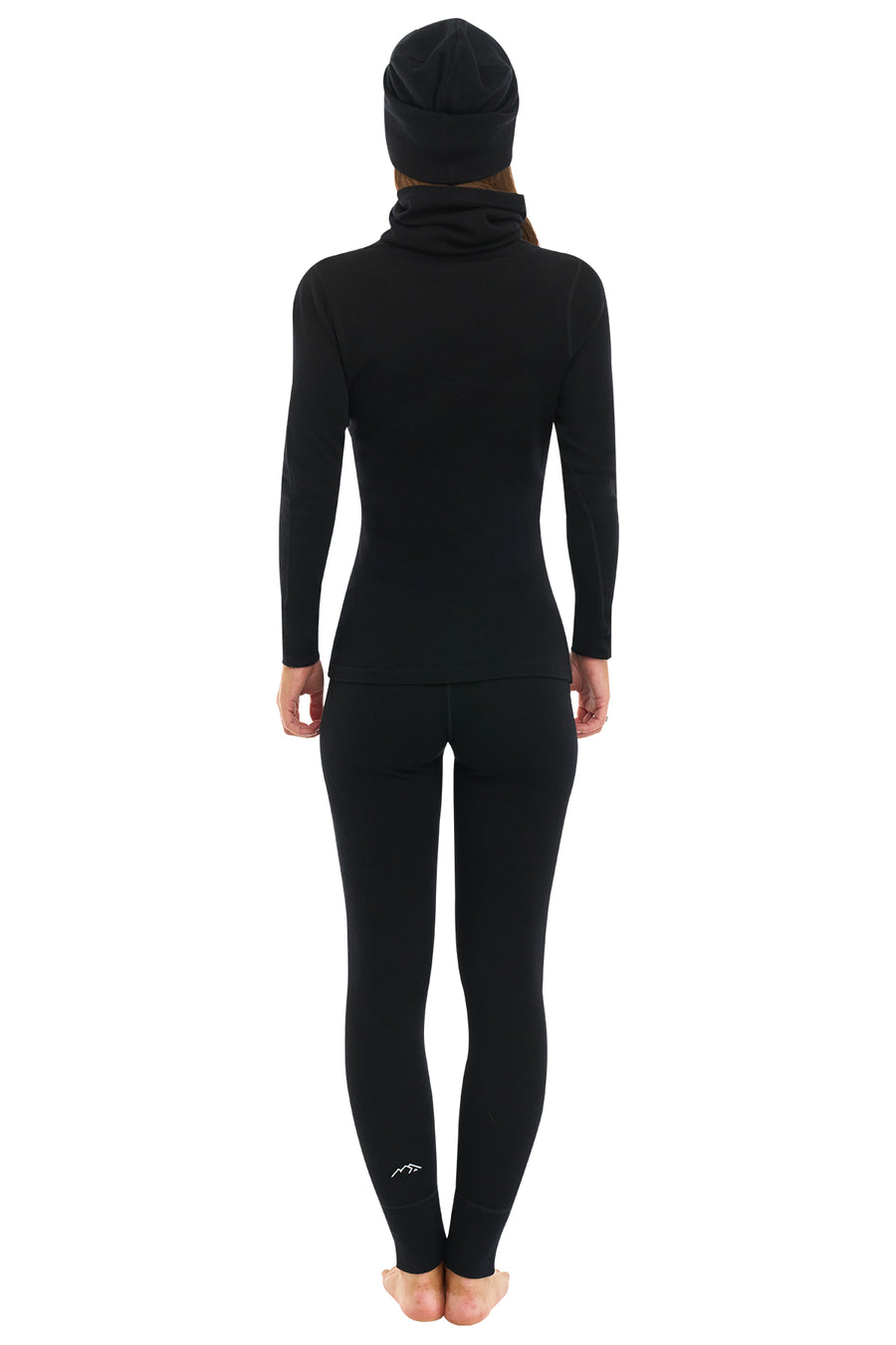 Women's Black Merino Wool Set 250 + Beanie & Gaiter