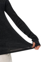 Kids' Merino Half Zip Long Sleeve 250 Charcoal Grey — view 9