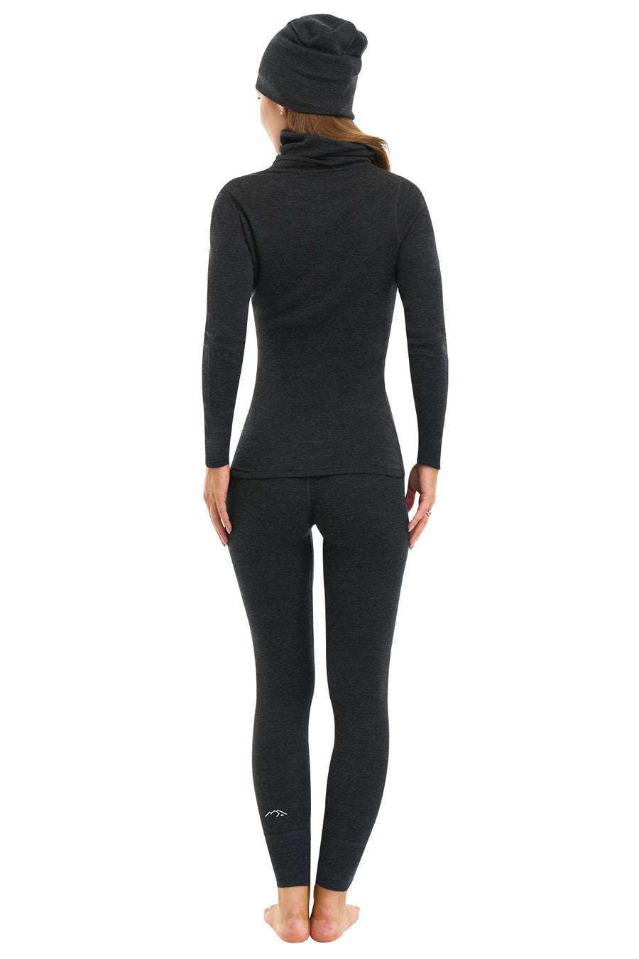 Women's Charcoal Grey Merino Wool Set 250 + Beanie & Gaiter