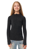 Kids' Merino Half Zip Long Sleeve 250 Charcoal Grey