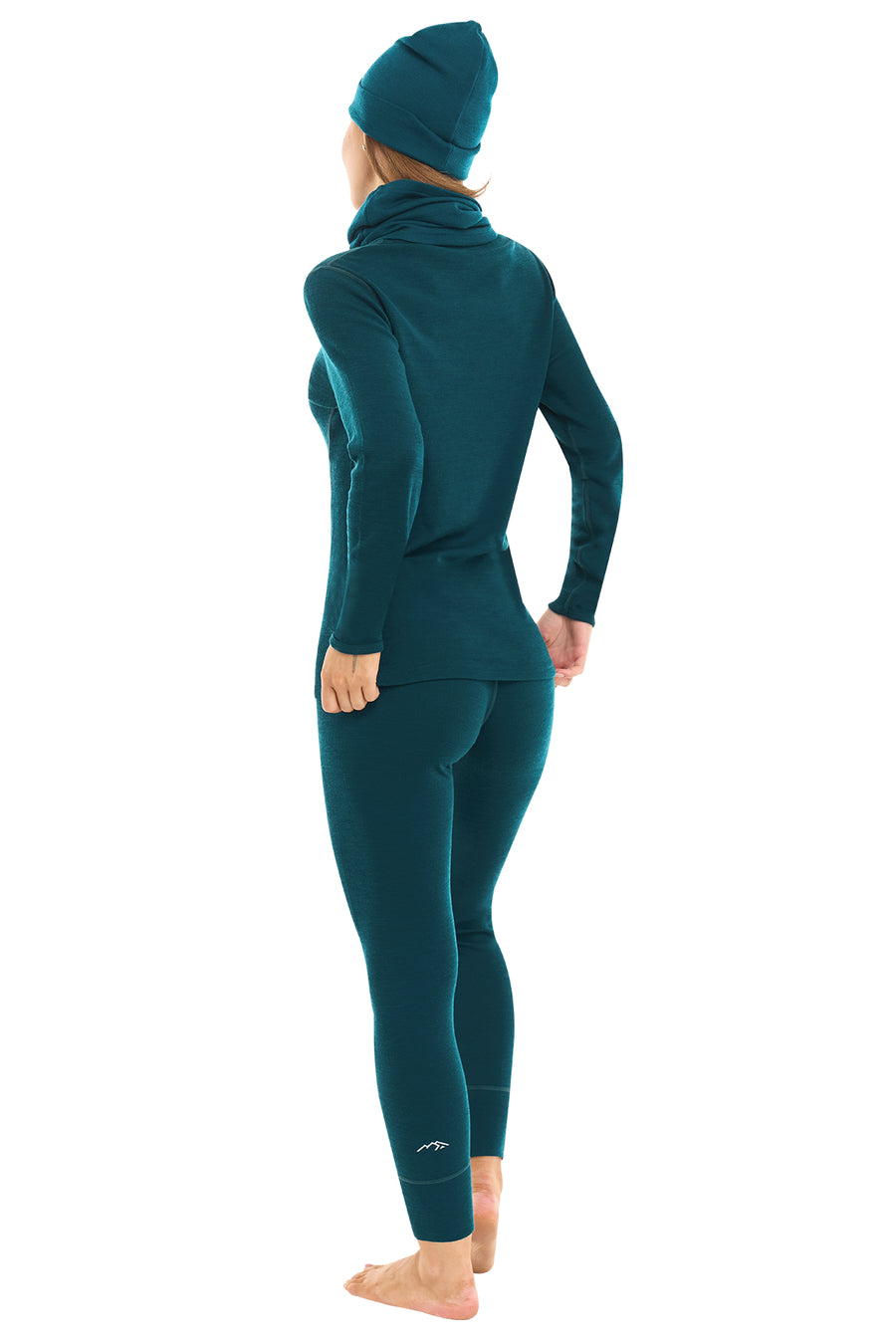 Women's Deep Teal Merino Wool Set 250 + Beanie & Gaiter