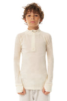 Kids' Merino Half Zip Long Sleeve 250 Natural White — view 5