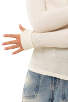 Kids' Merino Half Zip Long Sleeve 250 Natural White — view 4