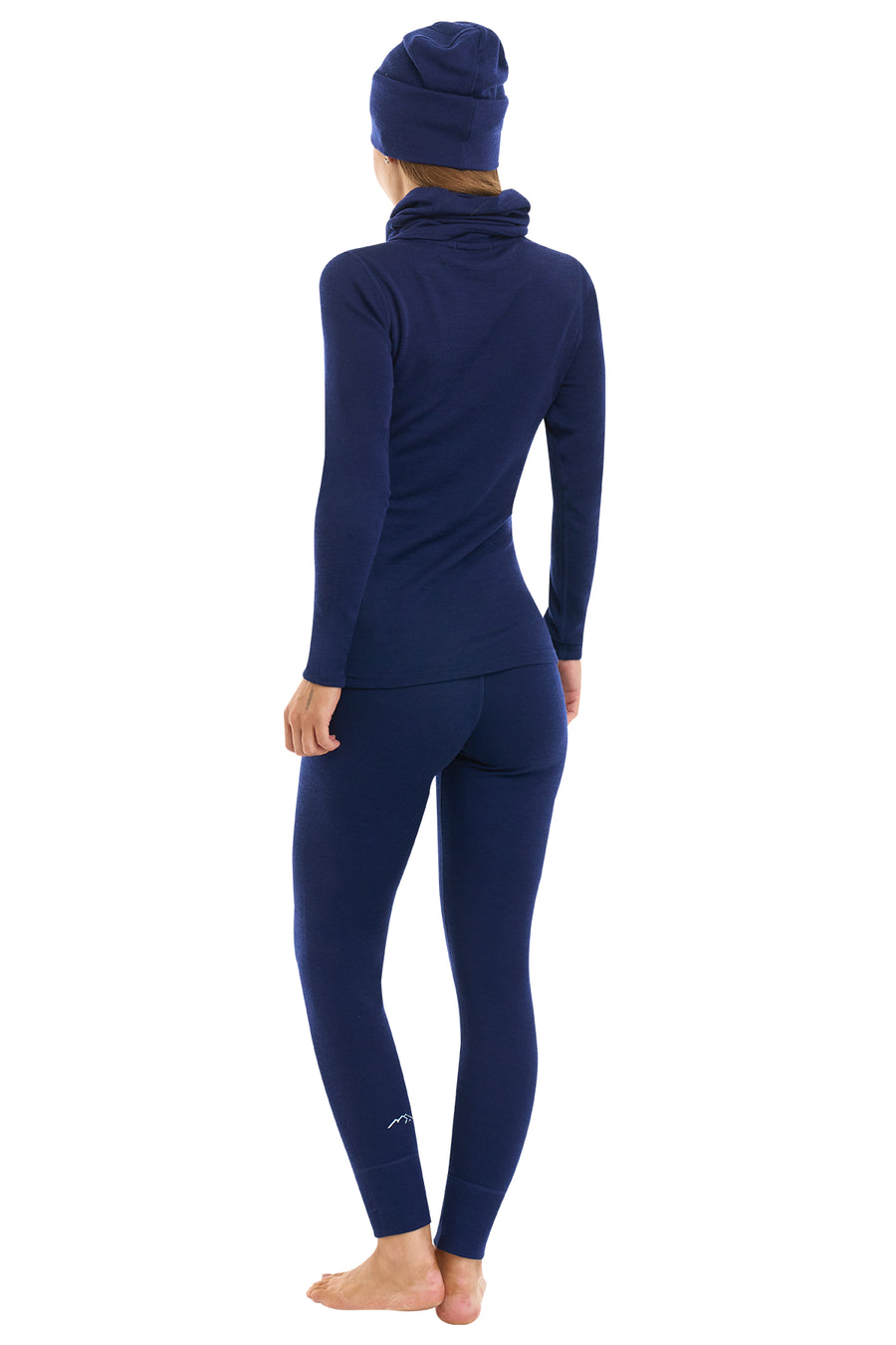 Women's Navy Blue Merino Wool Set 250 + Beanie & Gaiter