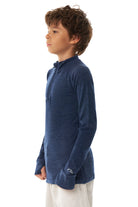 Kids' Merino Half Zip Long Sleeve 250 Navy — view 7
