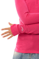 Kids' Merino Half Zip Long Sleeve 250 Pink — view 5