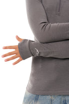 Kids' Merino Half Zip Long Sleeve 250 Perfect Grey — view 4