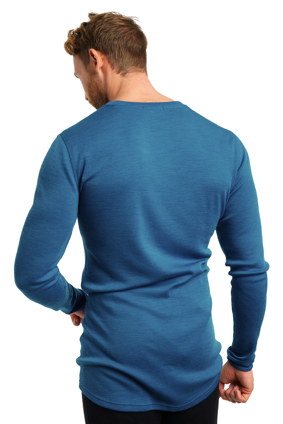 Merino Manga Larga Hombre 250 Azul Tejano