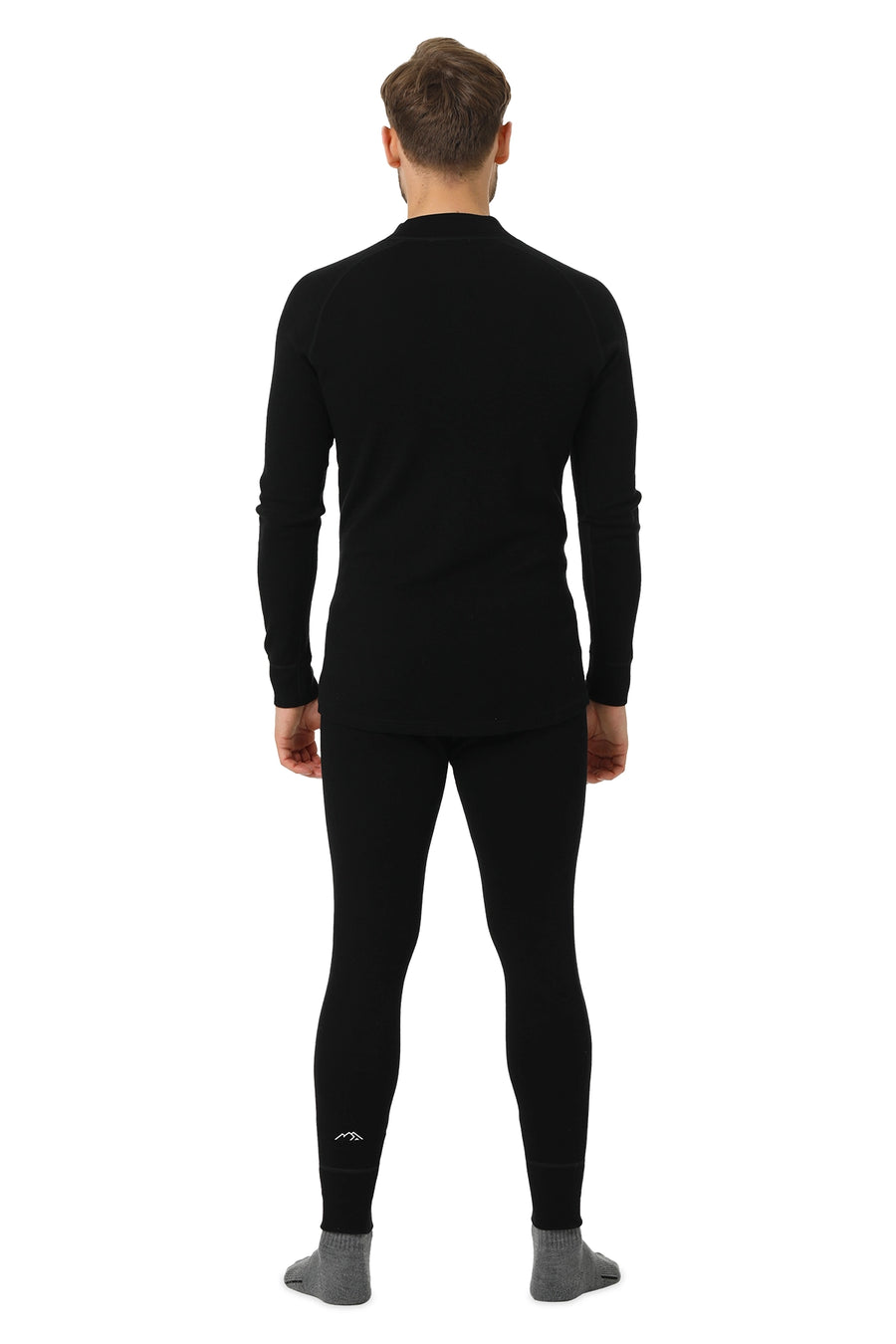 Men's Merino Thermal Set Zip 250 Black — view 2