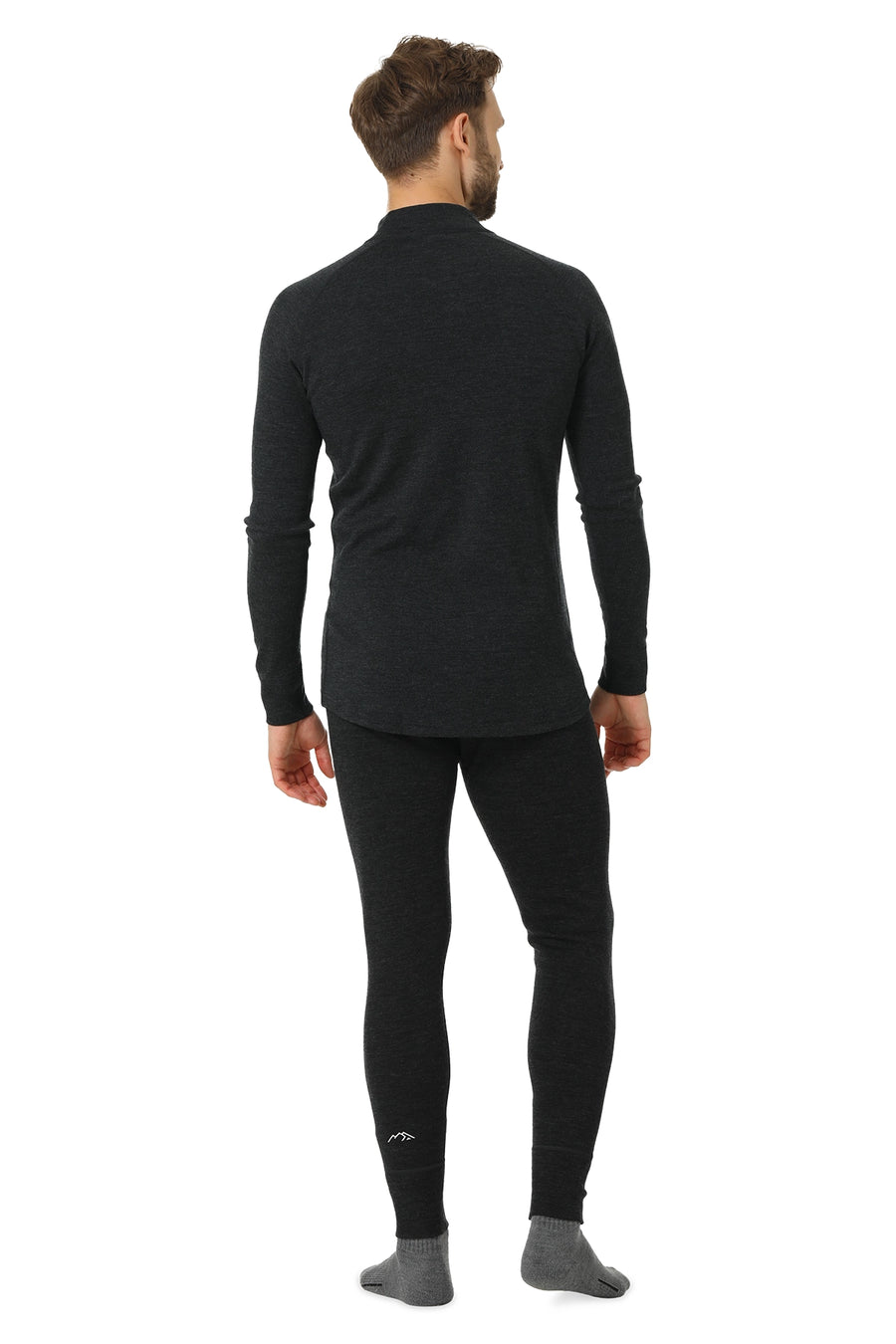 Men's Merino Thermal Set Zip 250 Charcoal Grey — view 2