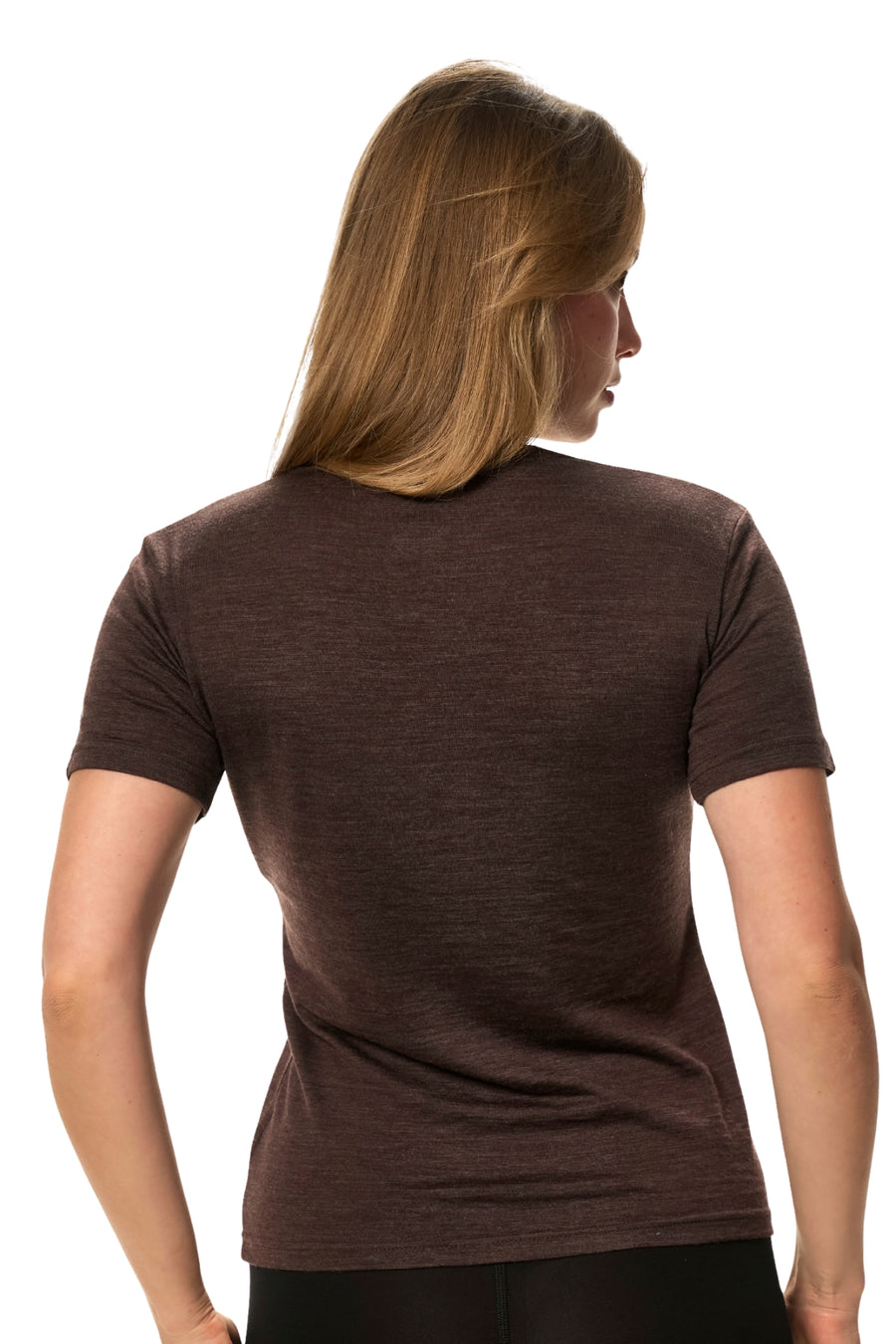 Women's Merino T-shirt 180 Chocolate Crewneck — view 2