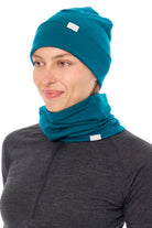 Adult Beanie Deep Teal + Gaiter — view 2