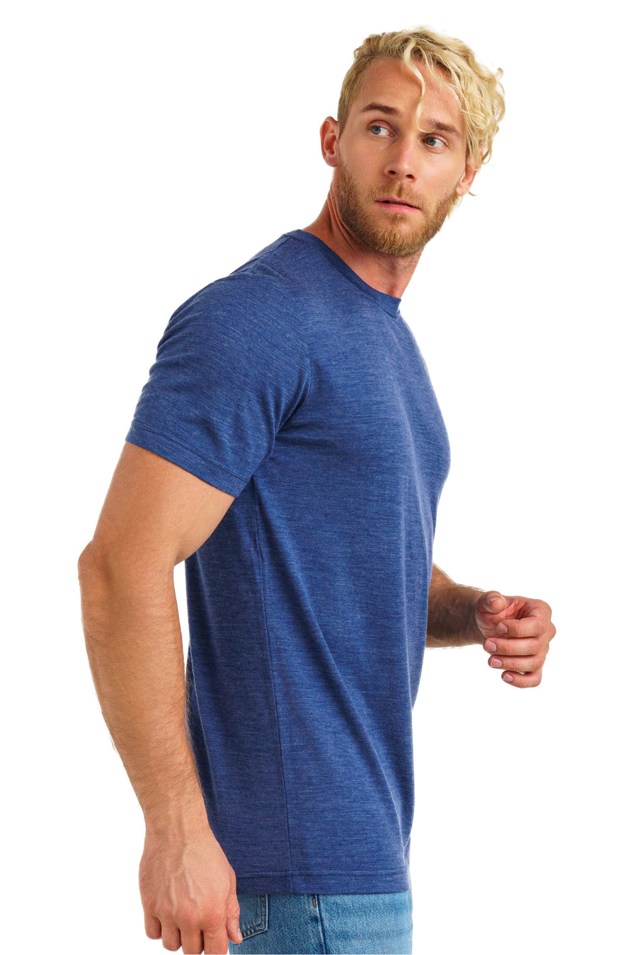 Men's Merino T-shirt 180 Chicago Blues Melange — view 3