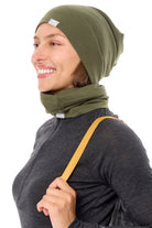 Adult Beanie Dark Olive + Gaiter — view 2