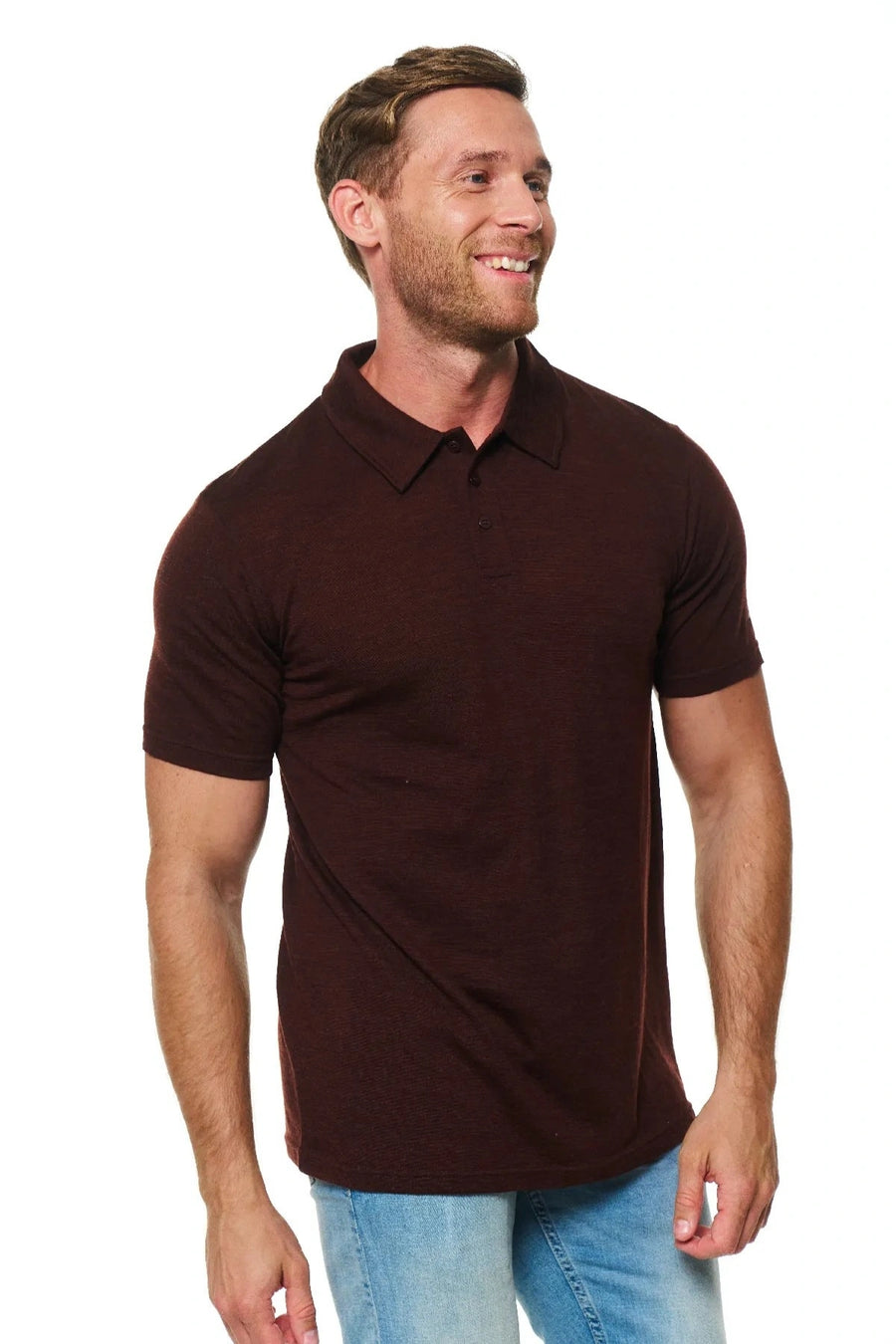 Men's Merino Polo 180 Bordo — view 4