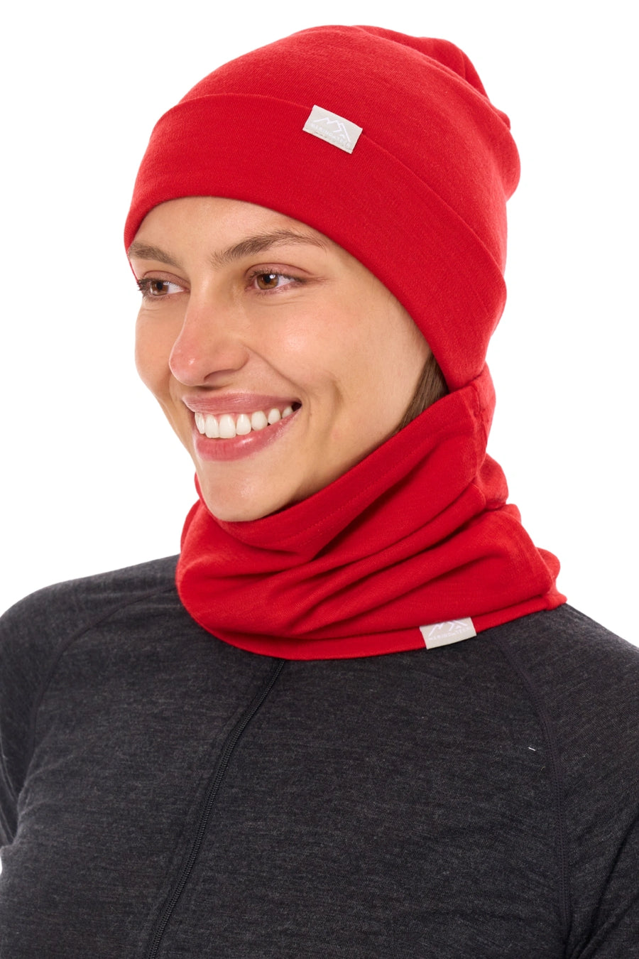 Adult Beanie Red + Gaiter — view 2