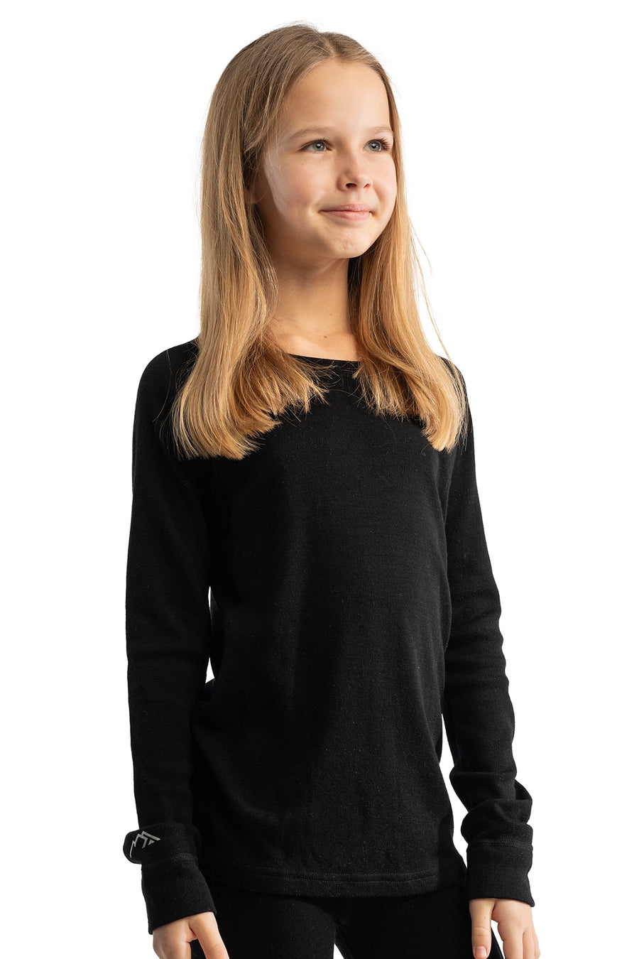 Kids' Merino Wool Long Sleeve 250 Black — view 3