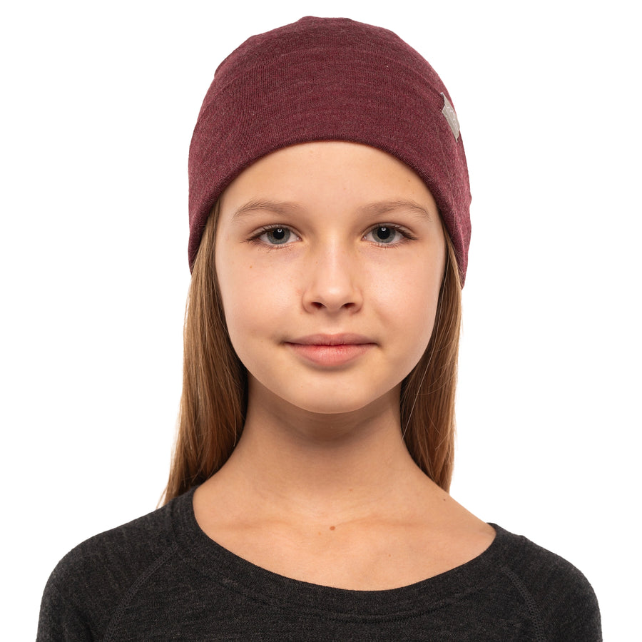 Kids' Beanie Burgundy — view 2