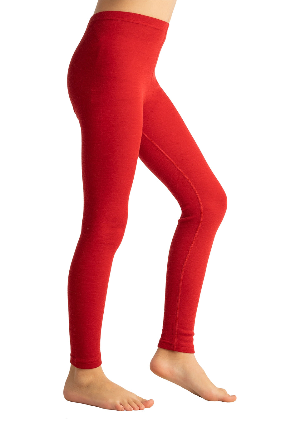 Kids' Merino Wool Pants 250 Cherry Red — view 3