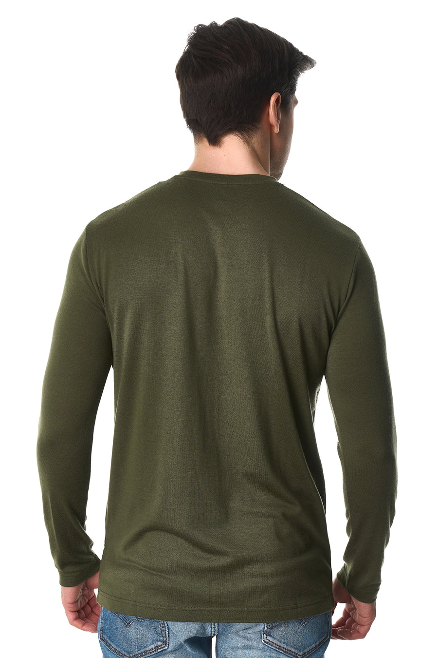 Men's Merino Long Sleeve 190 Dark Olive — view 5