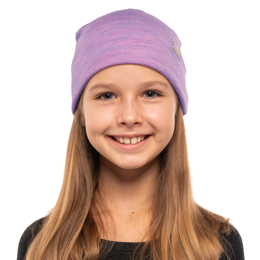Kids' Beanie Heather Lilac — view 2