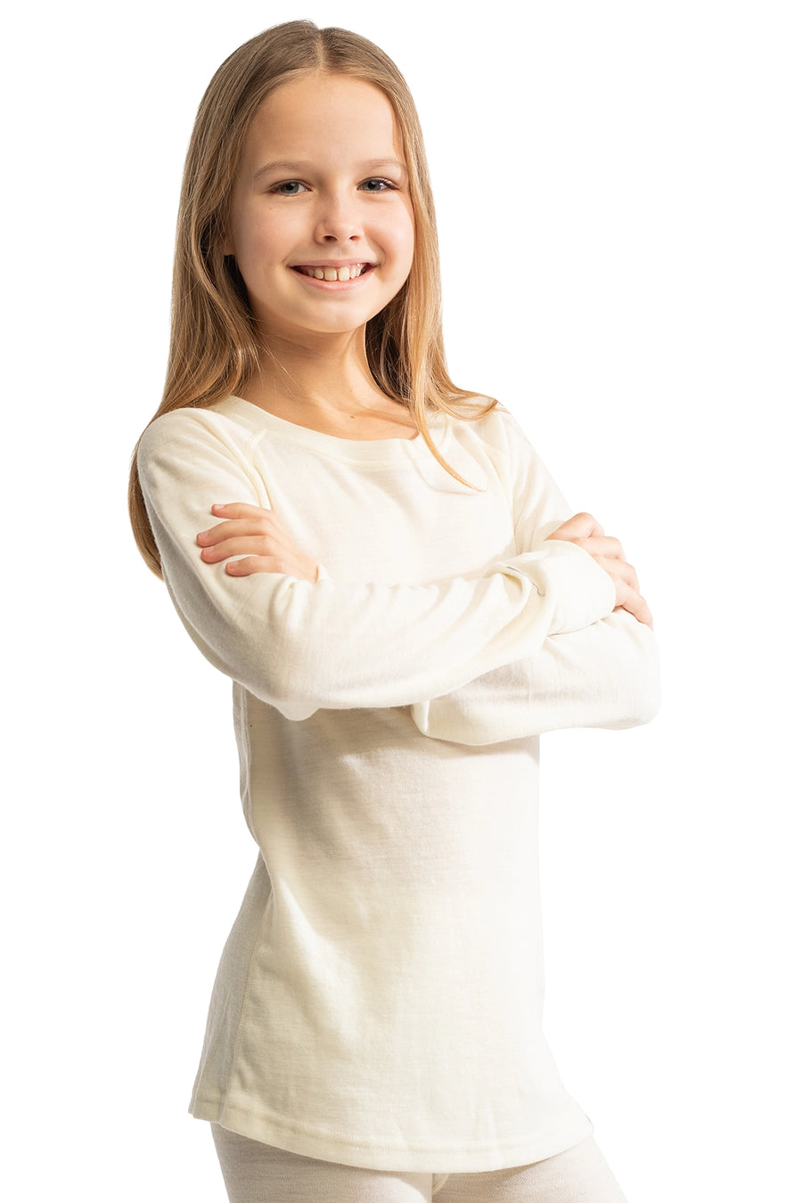 Kids' Merino Wool Long Sleeve 250 Natural Merinos — view 3
