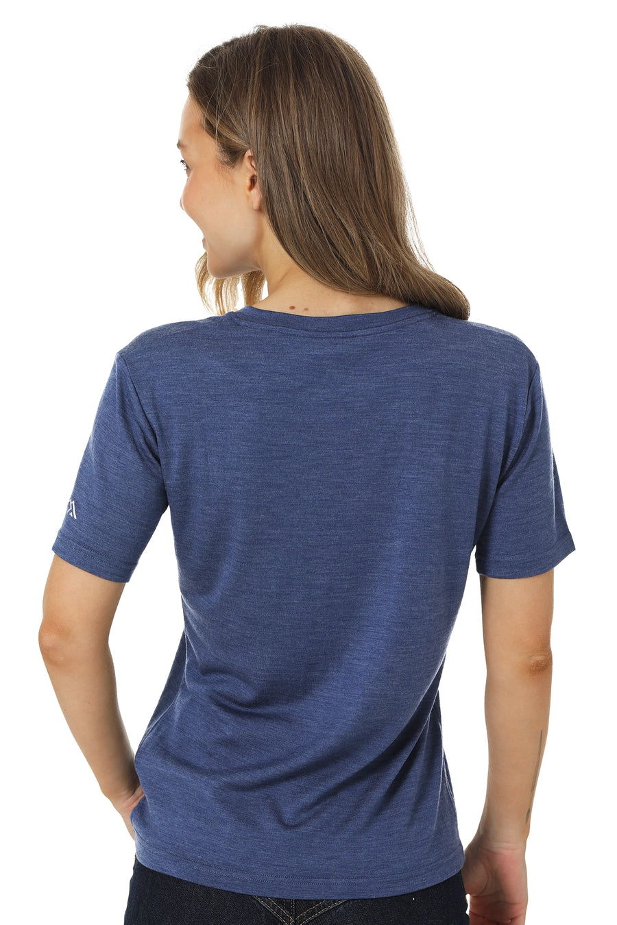 Women's Merino T-shirt 180 Windsor Blue V-Neck — view 2