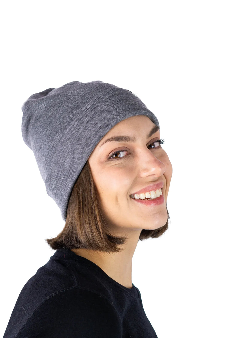 Adult Beanie Grey Melange — view 3