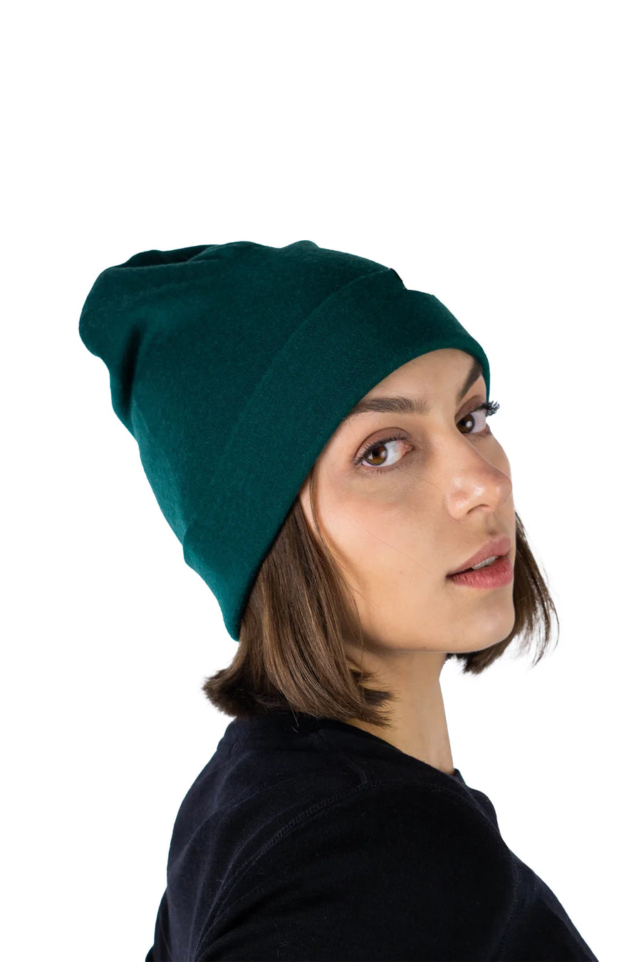 Adult Beanie Forest Green — view 3