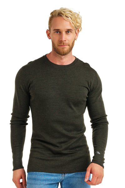 トップス ONC MERINO LONG SLEEVE T-SHIRT GREEN Women's Merino Long Sleeve Base Layer - Dark green ❤️ menique